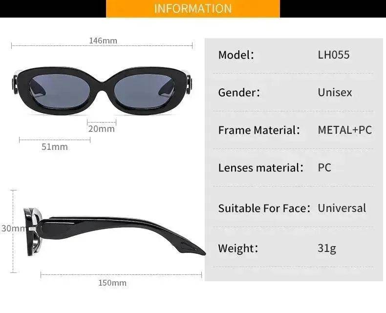 Trendy Sunglasses Oval Small Frame Men And Women Fashion Personalized - EX-STOCK Canada