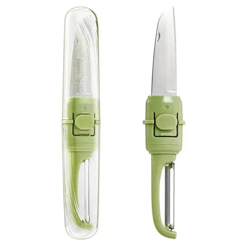 Two-in-one Portable Home Folding Double Head Fruit Knife Peeler - EX-STOCK Canada