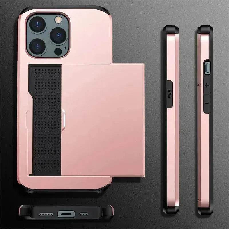 Luxury Slide Iphone case wallet Apple Phone case card holder - EX-STOCK Canada