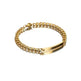 Unisex Titanium Steel Curved Plate Rose Gold Plated Bracelet - EX-STOCK Canada