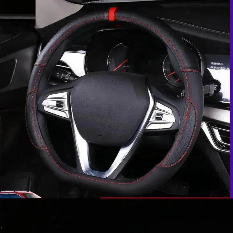 Universal Leather Steering Wheel Cover Suitable for the Four Season. - EX-STOCK Canada