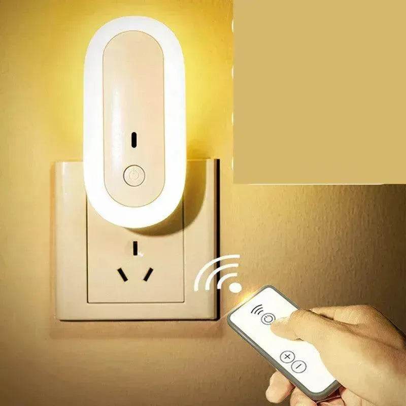 USB Remote Control Wall Lamp Timing Dimming Night Light Simple Bedroom Living Room Corridor LED Wall Lamp Socket - EX-STOCK Canada