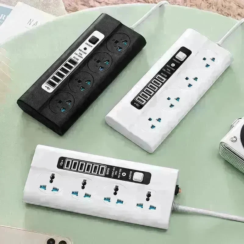 USB Universal Hole Plug Smart Power Strip and Surge Suppressor - EX-STOCK CANADA
