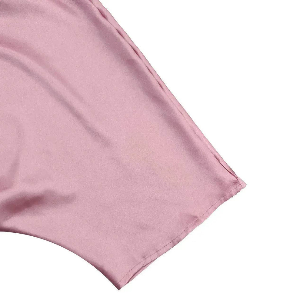 V-neck Loose Casual Two-piece Turkish Middle Eastern Robe Satin Dress - EX-STOCK Canada