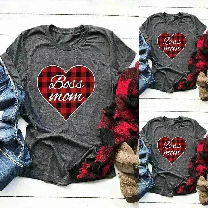 Valentine's Day Women's Top Printed Round Neck Short Sleeve - EX-STOCK CANADA