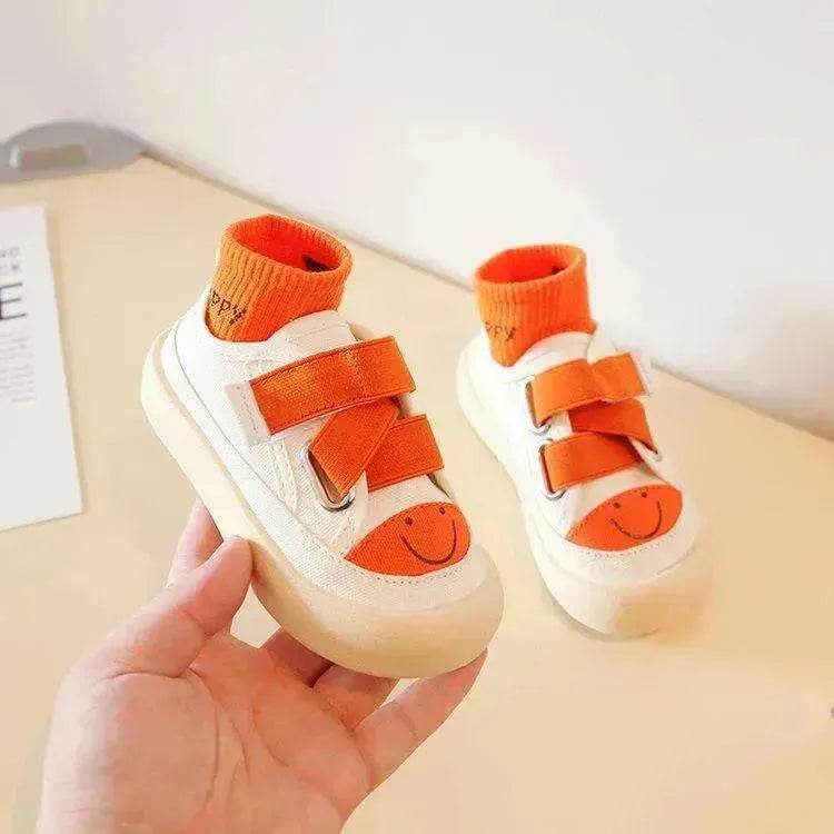 Velcro Round Head Anti-kick Soft Bottom Casual Shoes Tide - EX-STOCK Canada
