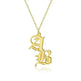Vintage Old English Double Initial Letter Pendant Necklace Jewelry For Women Custom - EX-STOCK Canada