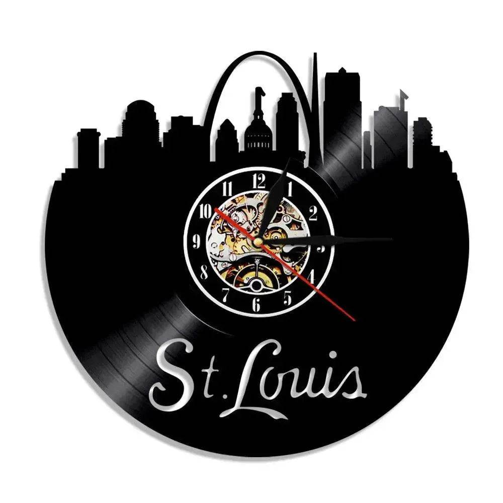 Wall Clock Vinyl Wall Clock Atlanta Skyline Vinyl Record Clock Georgia Wall Art Atlanta Wall Decor Vinyl Clock Lights Silent Clock - EX-STOCK Canada