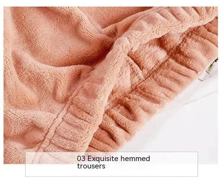 Warm Suit Women's Thick Coral Fleece Loungewear Suit - EX-STOCK Canada