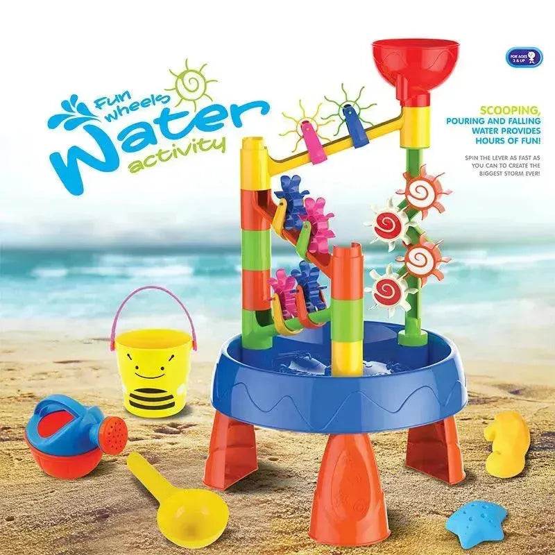 Waterwheel Funnel Beach Table Set Summer Beach Play Children's Toys - EX-STOCK Canada