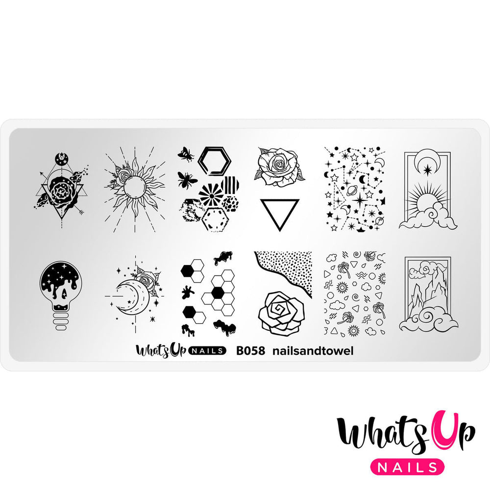Whats Up - Nailsandtowel Stamping Plate EX-STOCK Canada