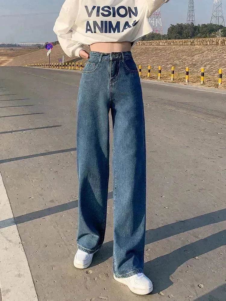 Wide Leg Jeans For Women Bottom Baggy Denim Pants Trousers - EX-STOCK Canada