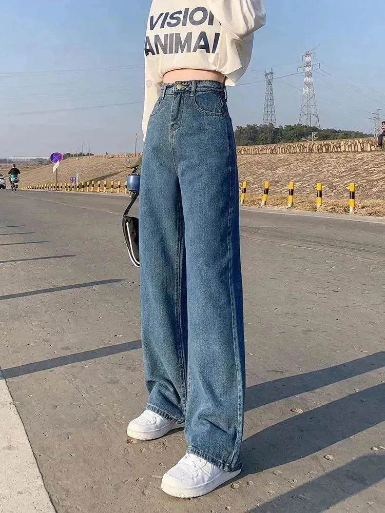 Wide Leg Jeans For Women Bottom Baggy Denim Pants Trousers - EX-STOCK Canada