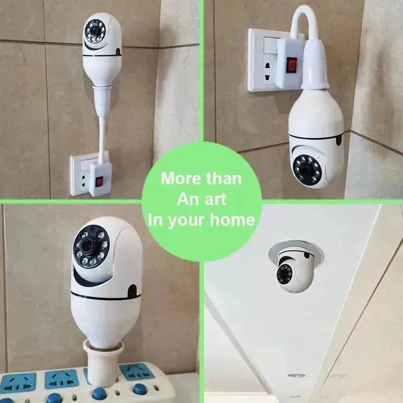 WiFi CAMERA 1080P Bulb 4X Zoom Camera E27 Home 5GWiFi Alarm Monitor Best Home Security Camera System Wireless CCTV Outdoor Security Camera - EX-STOCK Canada
