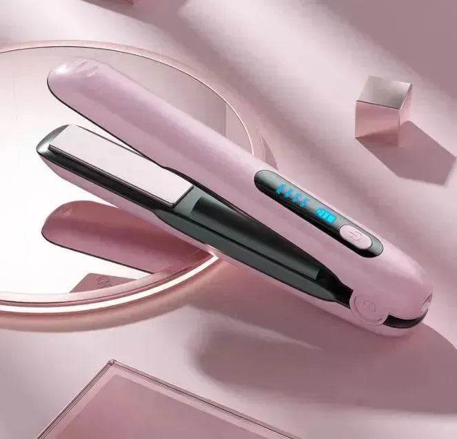 Wireless Hair Straightener Flat Iron Mini 2 IN 1 Roller USB 5000mAh Max 200 Degree Portable Cordless Curler 4 Levels Dry And Wet Uses - EX-STOCK Canada
