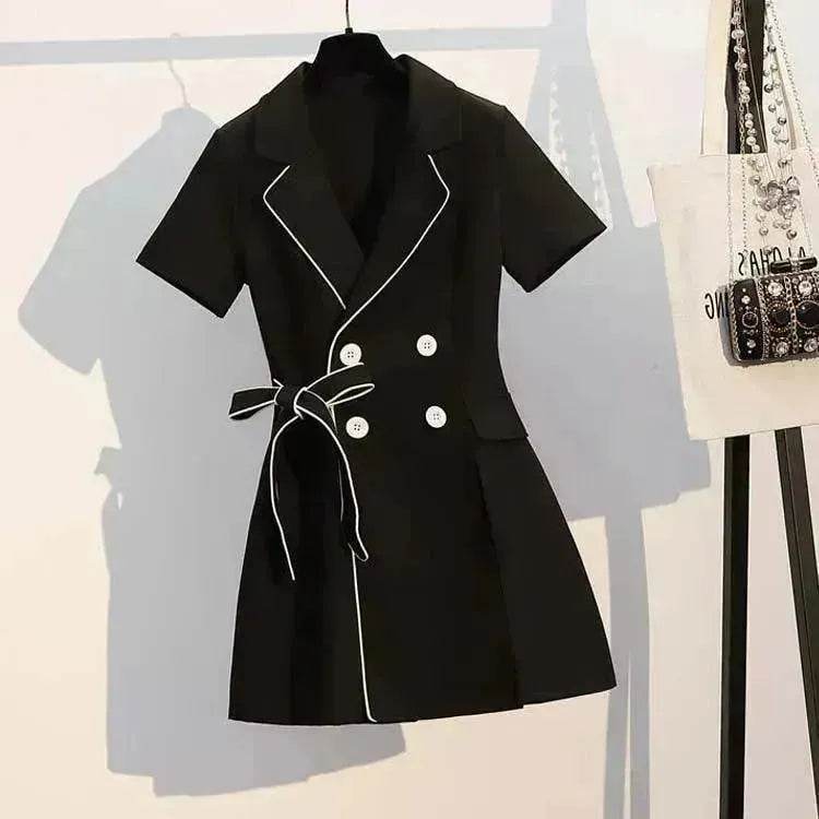 Women Casual Black two-piece Skirt suit - EX-STOCK Canada