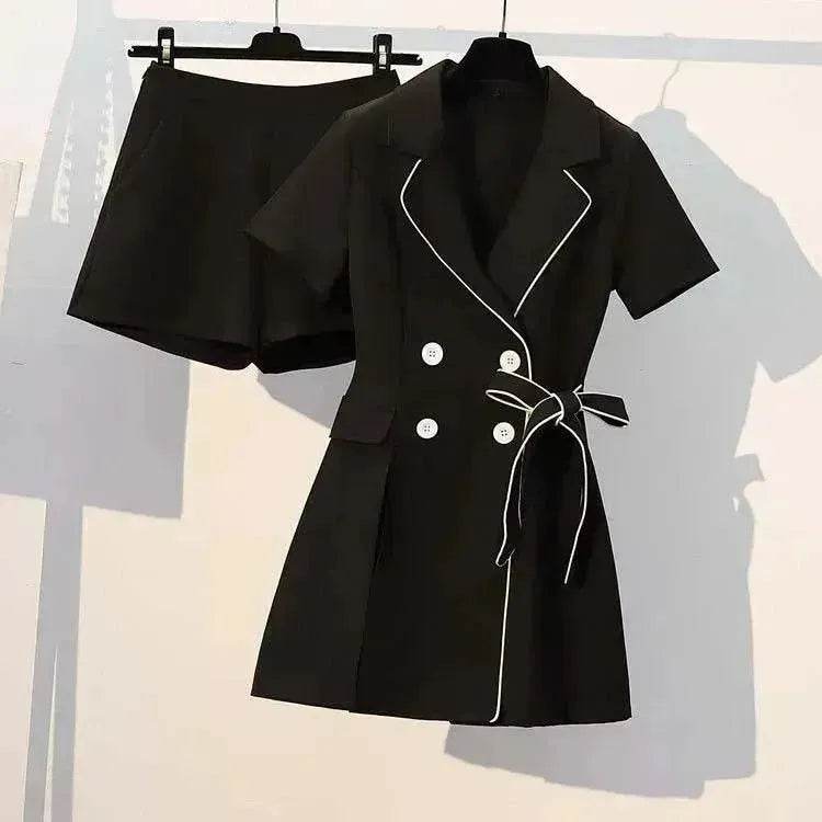 Women Casual Black two-piece Skirt suit - EX-STOCK Canada