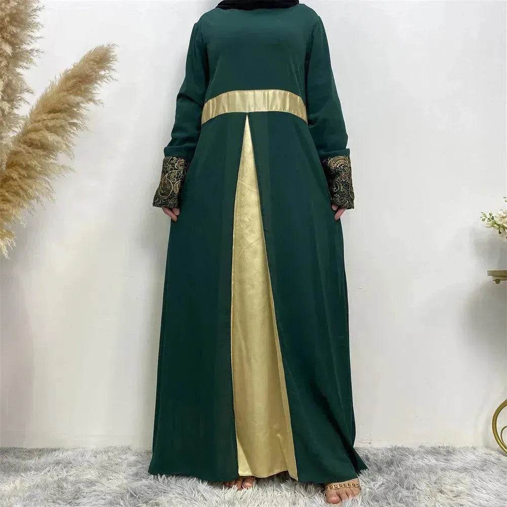Women's Arab Patchwork Long Sleeved Dress - EX-STOCK Canada