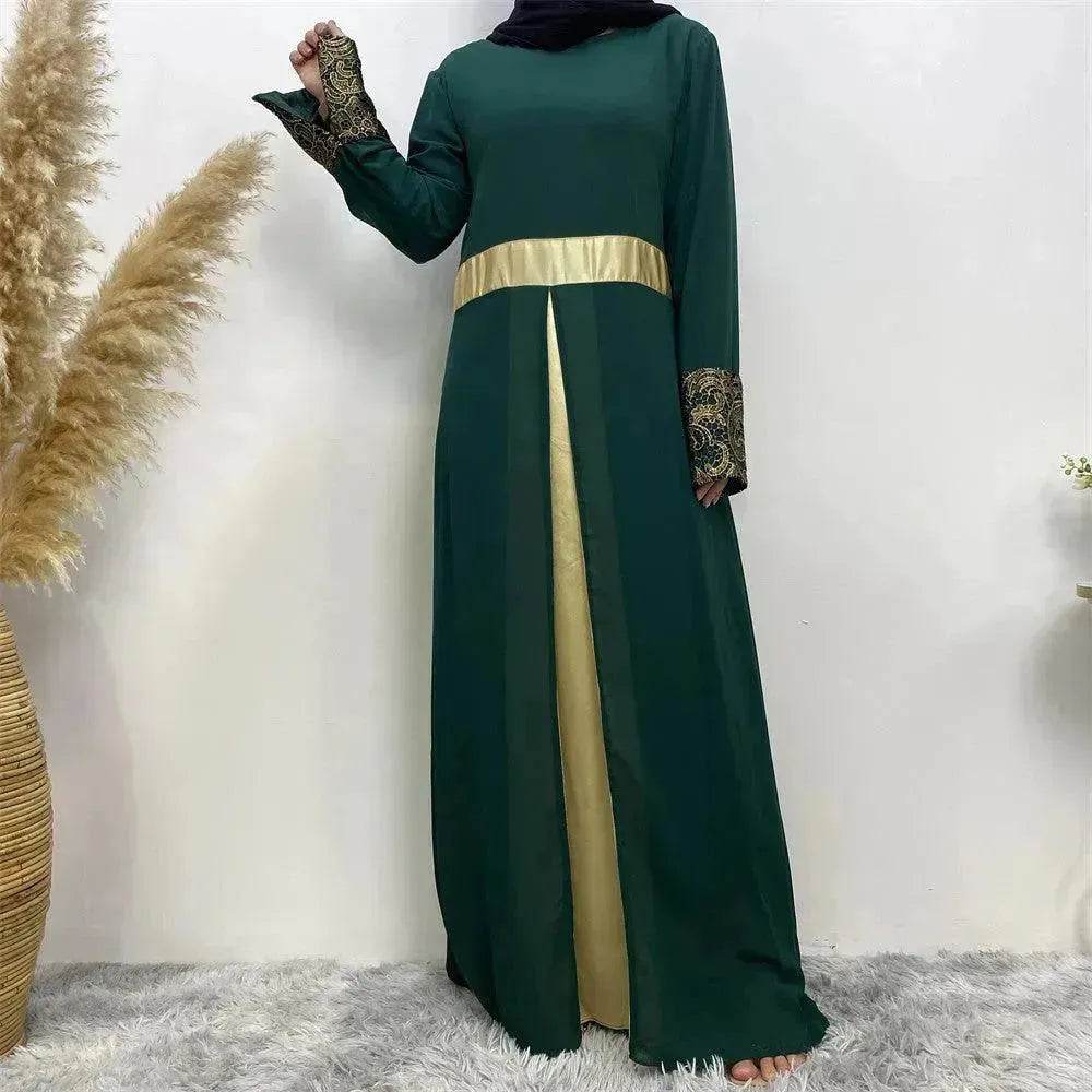 Women's Arab Patchwork Long Sleeved Dress - EX-STOCK Canada