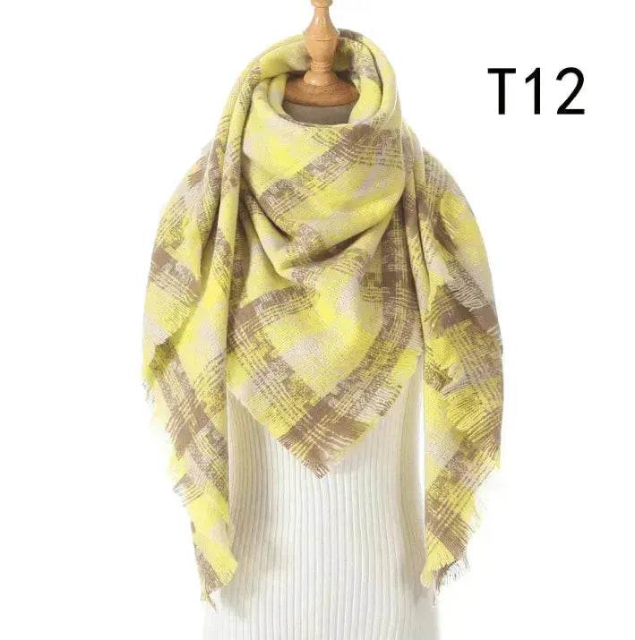 Women's Cashmere Plaid All-match Thick Warm Scarf - EX-STOCK Canada