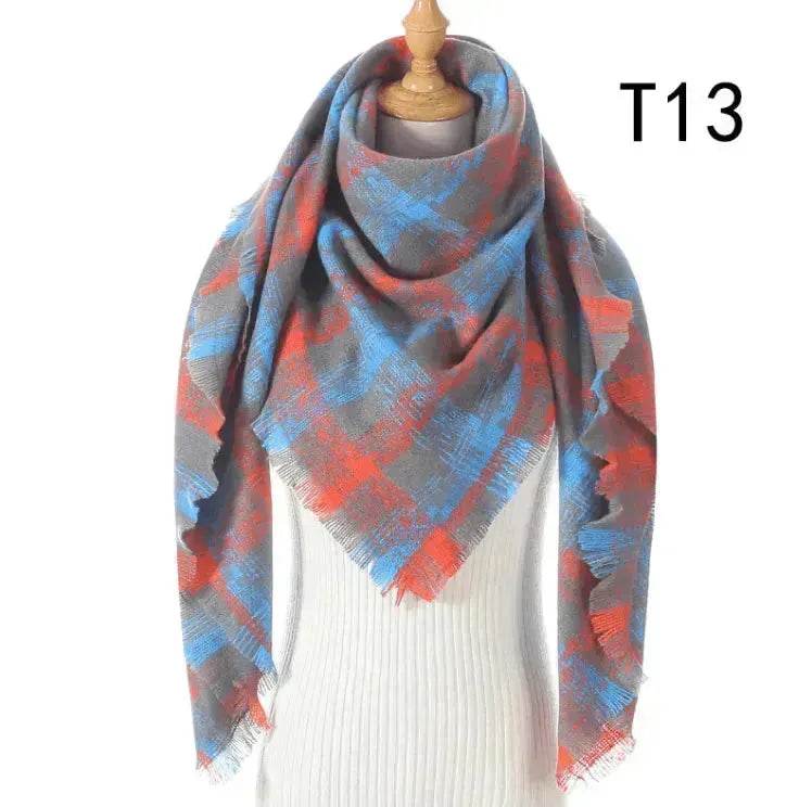 Women's Cashmere Plaid All-match Thick Warm Scarf - EX-STOCK Canada