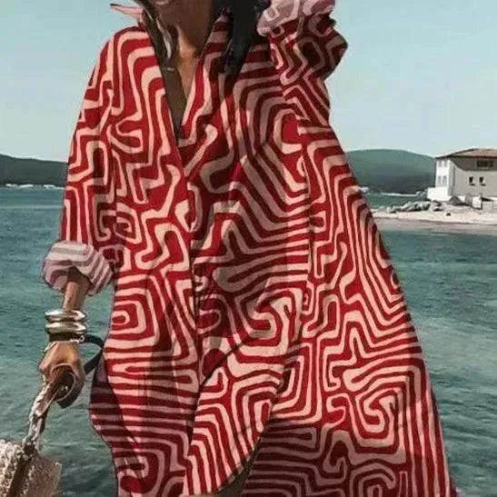 Women's Casual 3D Printing Long Shirt - EX-STOCK Canada