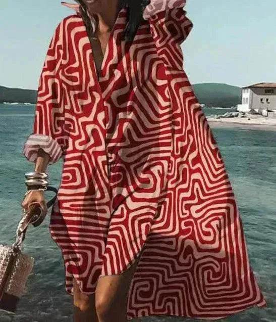 Women's Casual 3D Printing Long Shirt - EX-STOCK Canada