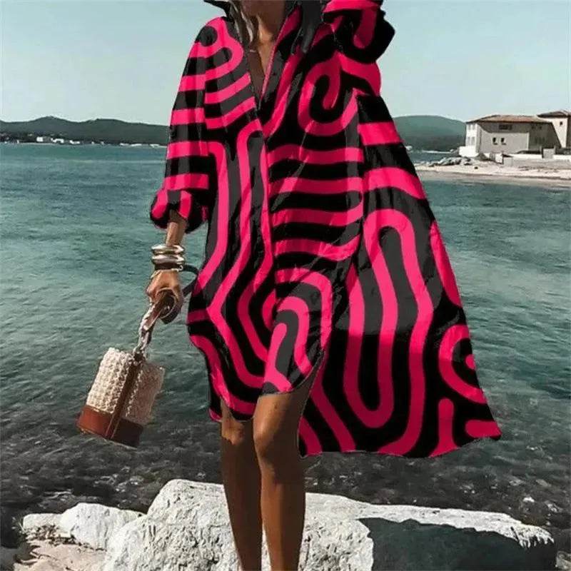 Women's Casual 3D Printing Long Shirt - EX-STOCK Canada