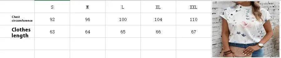 Women's Casual Stand Collar Short-sleeved Digital Printed blouse top - EX-STOCK Canada