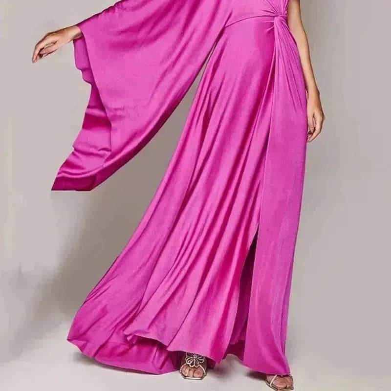 Women's Fashion Solid Color Crossbody Strapless Dress - EX-STOCK Canada