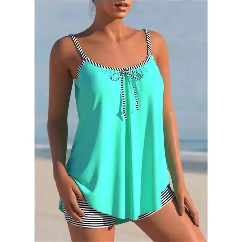 Women's Fashion Solid Color Loose Beach Casual Swimming Suit - EX-STOCK Canada