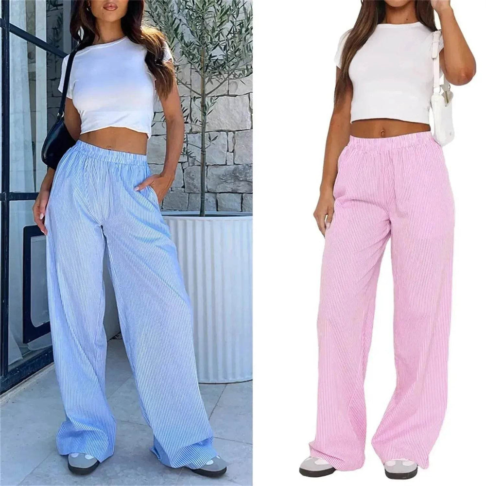 Women's Fashionable Loose High Waist Trousers - EX-STOCK Canada