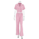 Women's Fashionable Simple Solid Color Short-sleeved Trousers Pajamas Two-piece Set - EX-STOCK Canada