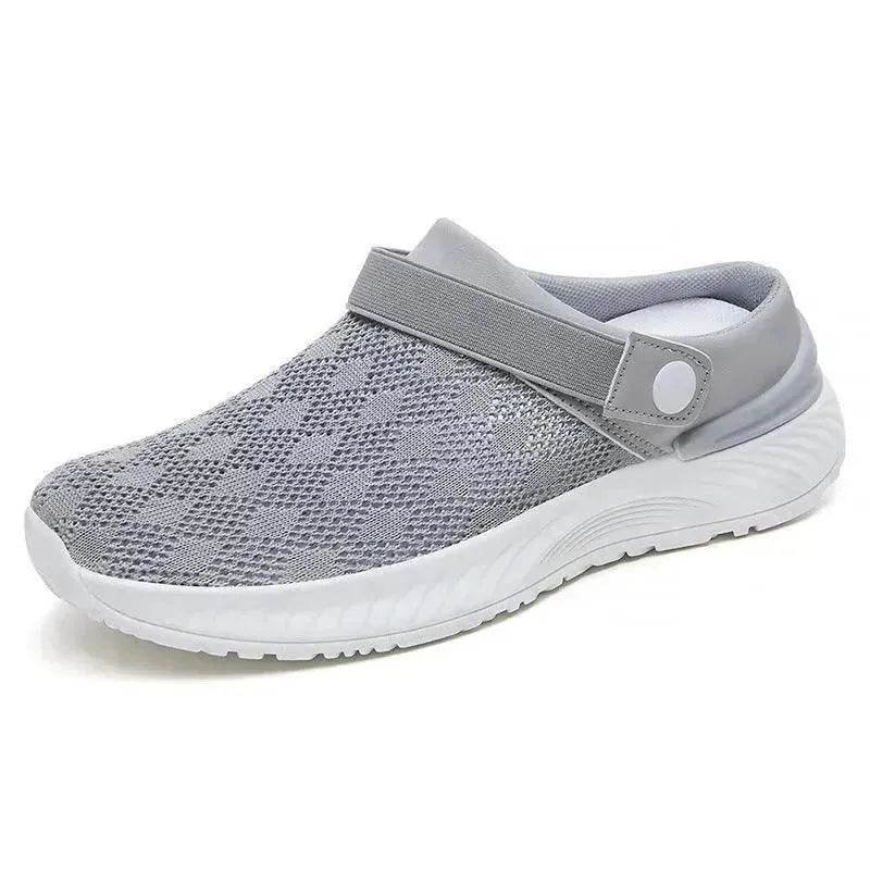 Women's Mesh Sandals Summer Breathable Lazy Slippers One-step Round Toe Half-slip Beach Slippers . - EX-STOCK Canada
