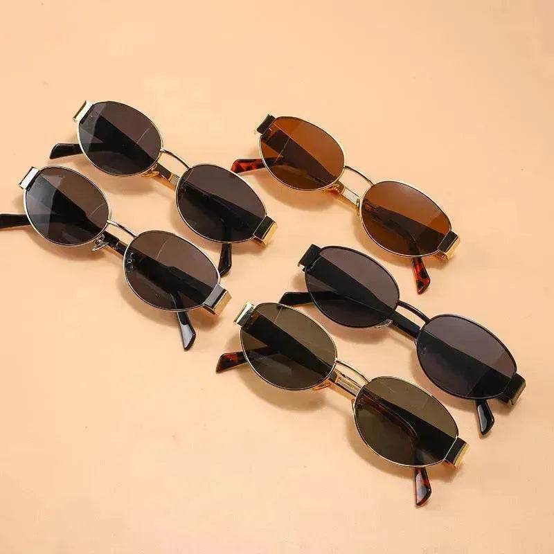 Women's Metal Retro Oval Sunglasses - EX-STOCK Canada