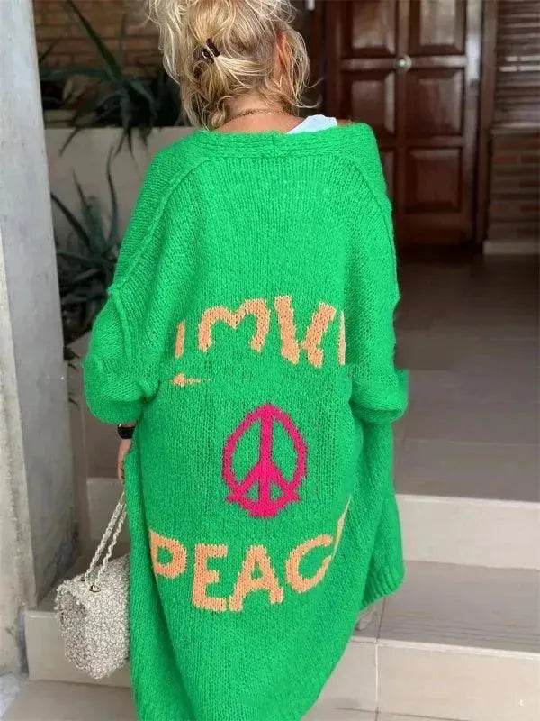 Women's Off Jacquard Casual Cardigan Sweater - EX-STOCK Canada