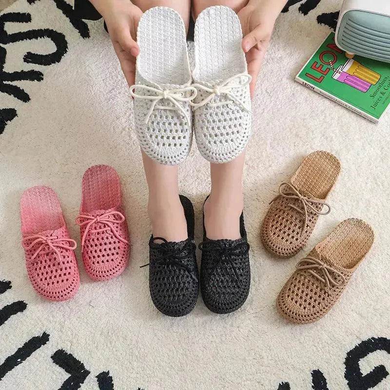 Women's Outer Wear Sandals And Slippers Flat Bottom Beach Hollow Half Drag - EX-STOCK Canada