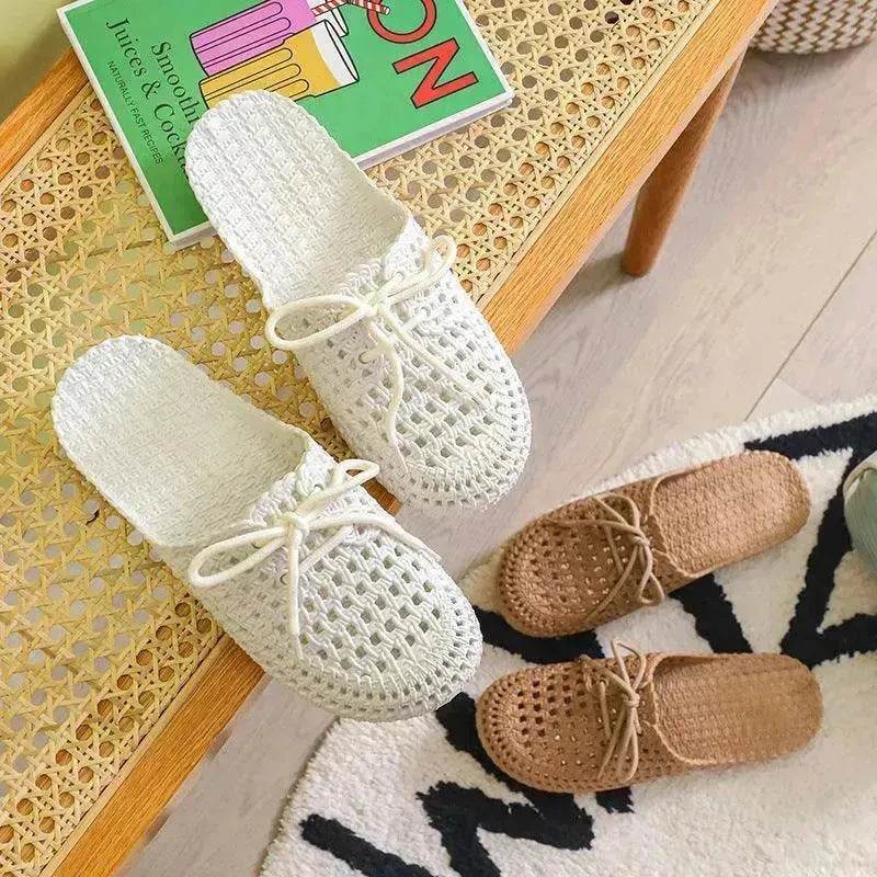 Women's Outer Wear Sandals And Slippers Flat Bottom Beach Hollow Half Drag - EX-STOCK Canada