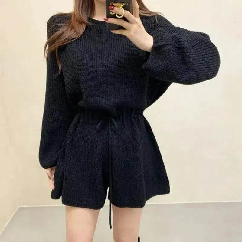 Women's Retro Round Neck Tie Up Wide Leg Jumpsuit - EX-STOCK Canada