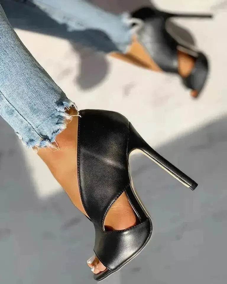 Women's large size sandals high heels fine heel women shoes - EX-STOCK Canada