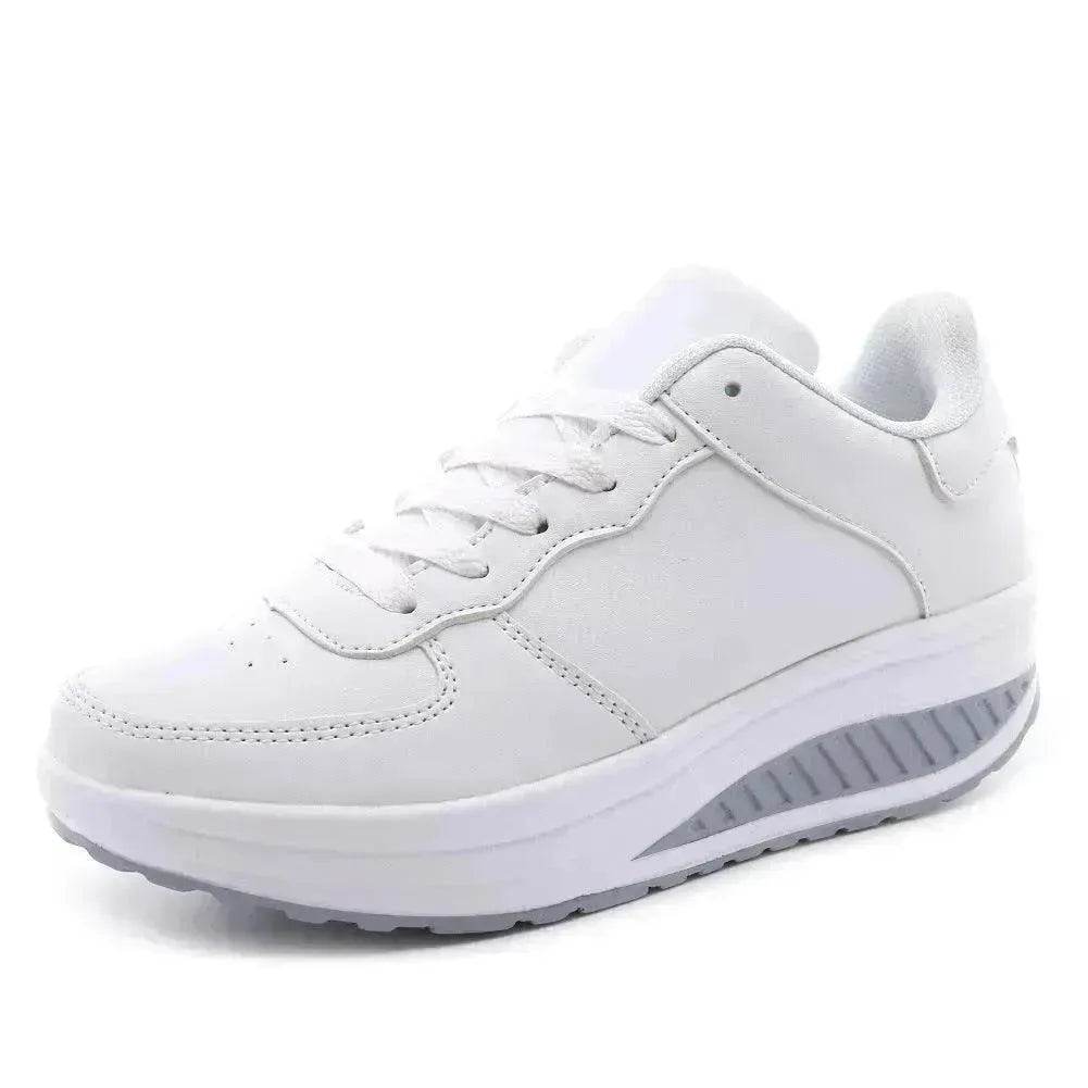 Women's Shoes, Flying Woven Leather Shoes, Sports Platform Shoes, Student Platform Shoes - EX-STOCK Canada