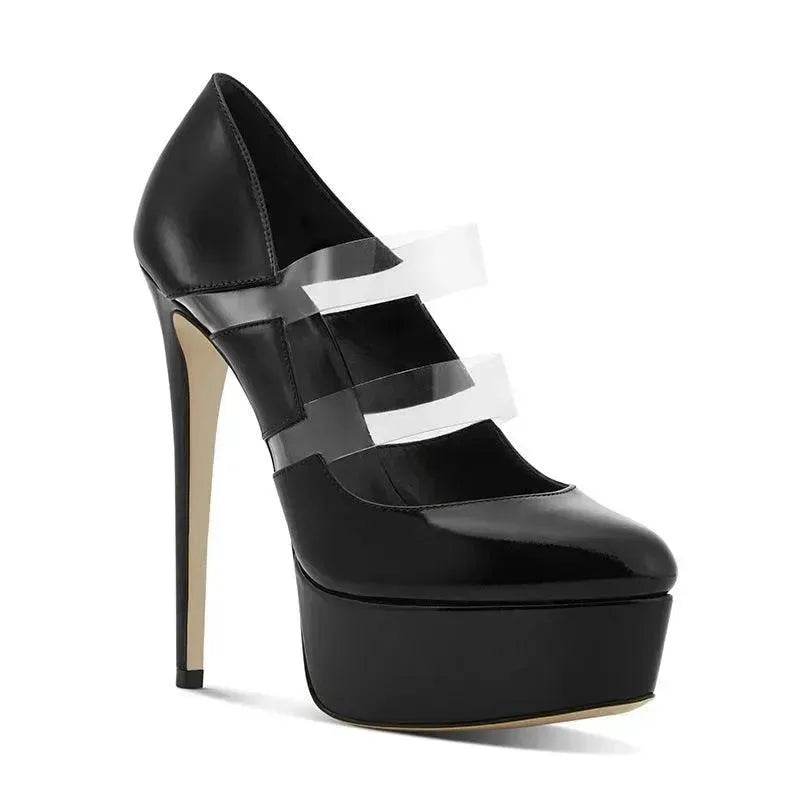 Women's Shoes PVC Stitching Platform High Heels - EX-STOCK Canada