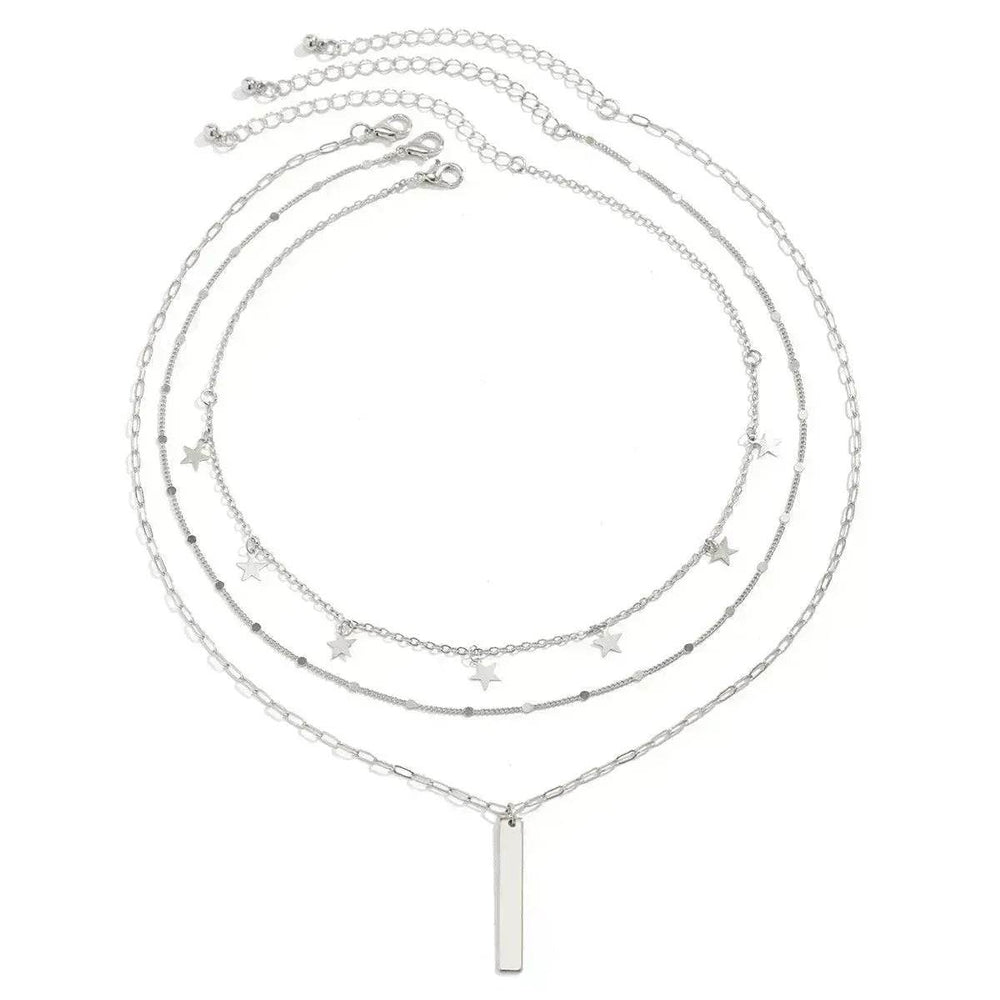 Women's Simple Slim Chain Multi-layer Imitation Pearl Necklace - EX-STOCK Canada