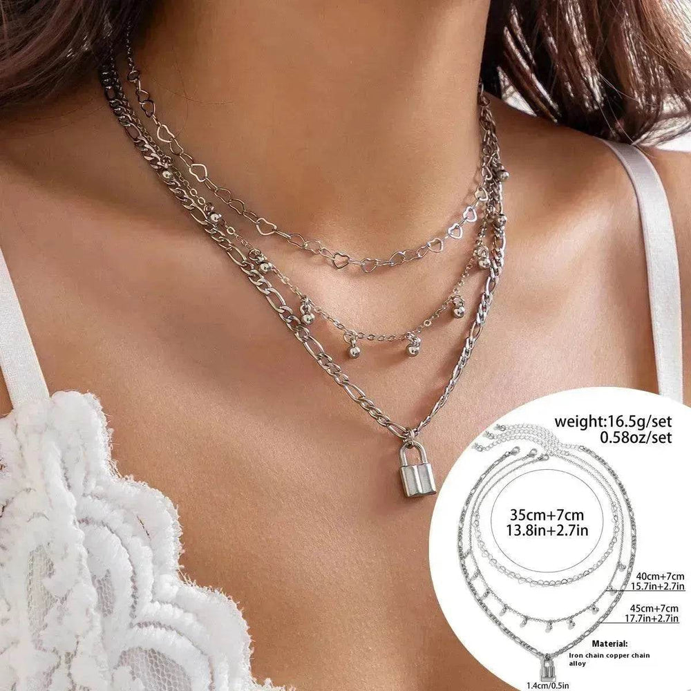 Women's Simple Slim Chain Multi-layer Imitation Pearl Necklace - EX-STOCK Canada