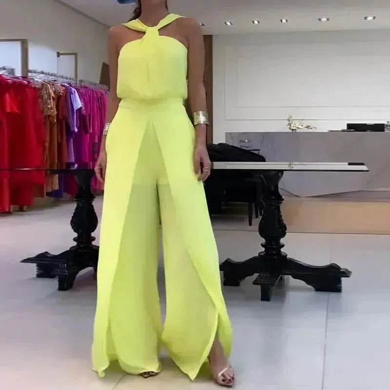 Women's Solid Color Wide Leg Jumpsuit - EX-STOCK Canada