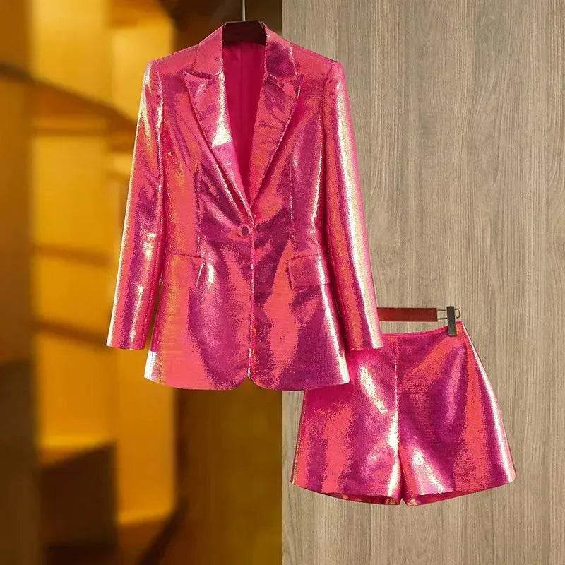 Women's Suit Coat Shorts and Blazer Fashion Suit Two-piece Suit - EX-STOCK Canada