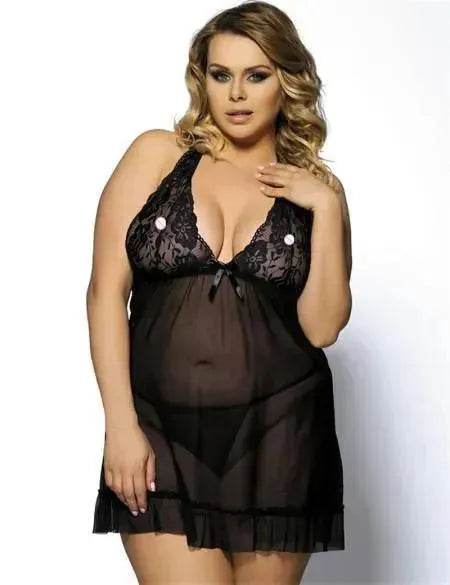 Women Charming Lingerie Big Code Sleepwear Sleep dress - EX-STOCK Canada
