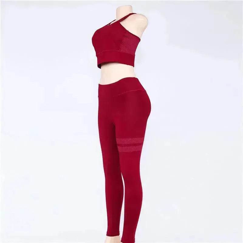 Women sport Suit Gym Yoga Sets 2 Pieces Women Sportwear Yoga Set Fitness Sportwear Workout Set Fitness Yoga Wear - EX-STOCK Canada
