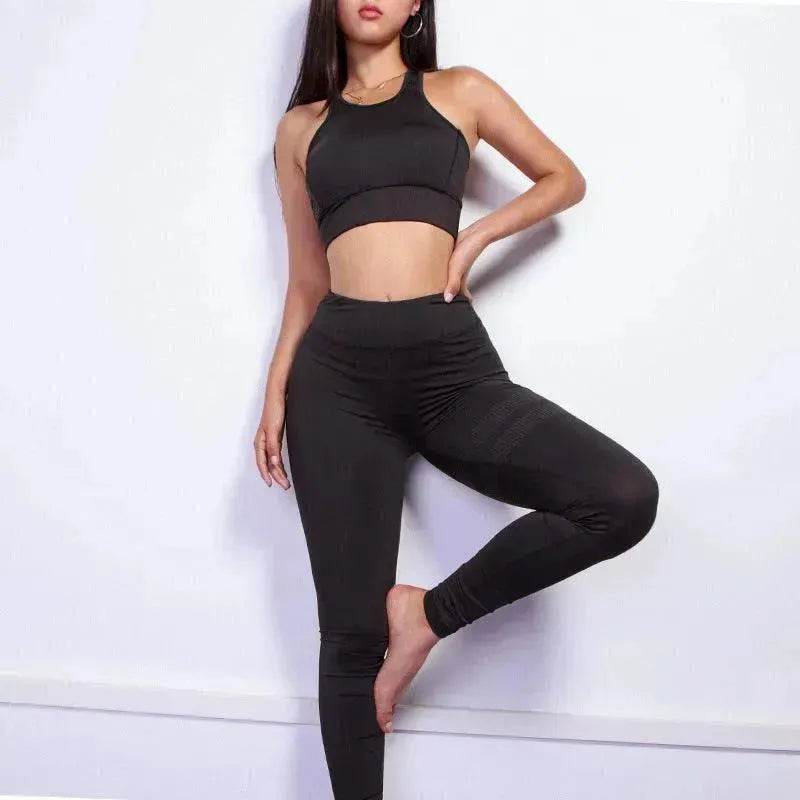 Women sport Suit Gym Yoga Sets 2 Pieces Women Sportwear Yoga Set Fitness Sportwear Workout Set Fitness Yoga Wear - EX-STOCK Canada