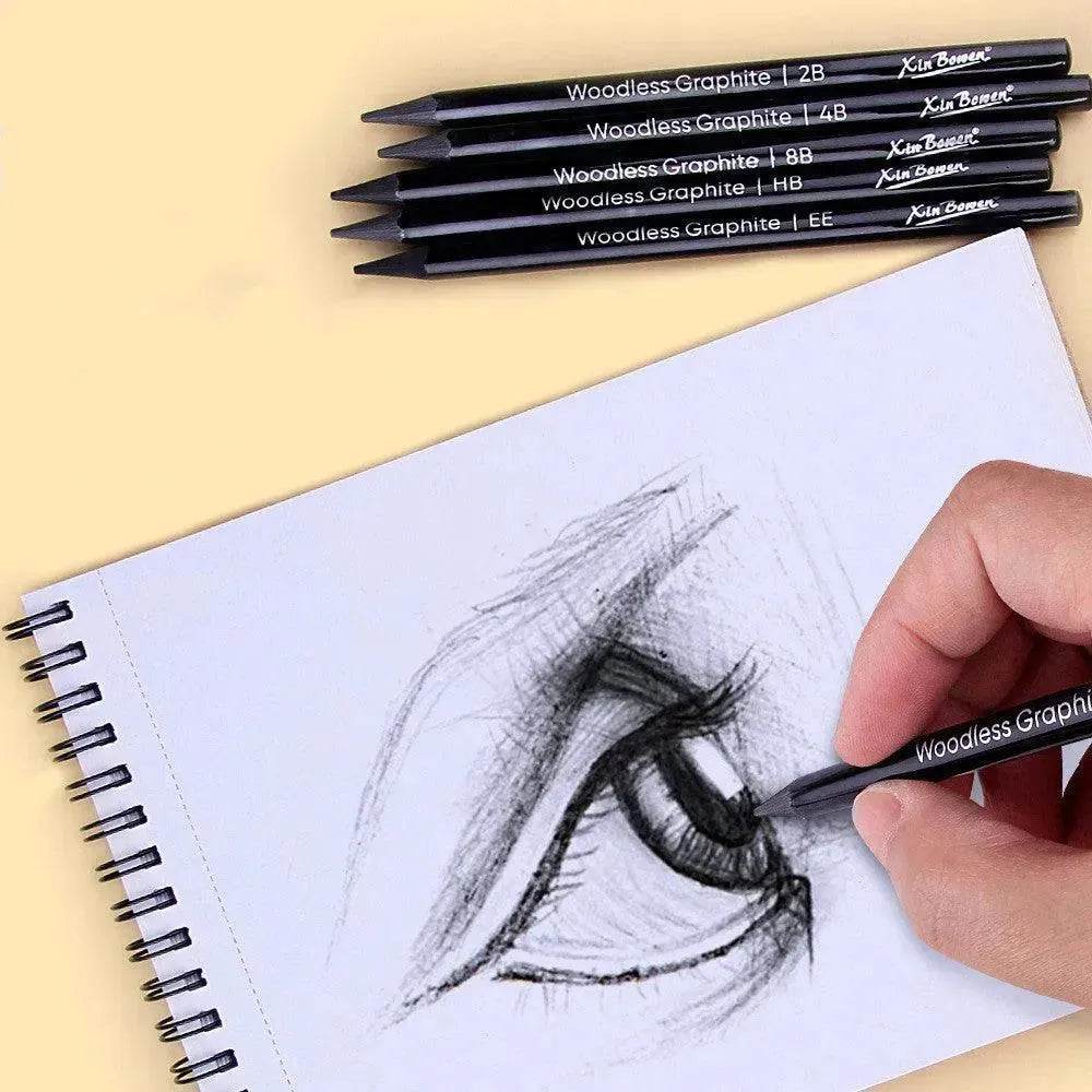 Wood-free Graphite Full Lead Sketching Pencil 6 PCs Suit For Art - EX-STOCK Canada
